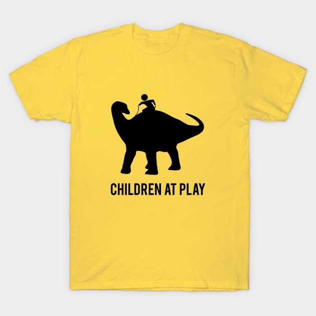 Children at Play Riding a Dinosaur Shirt T-Shirt by ice dyed